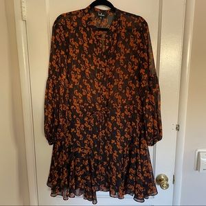 Lulus Sashay My Way Long Sleeve Mini Dress